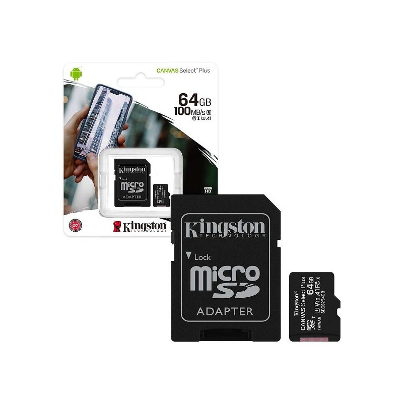 MICRO SD 64GB 100MB CL10 KINGSTON