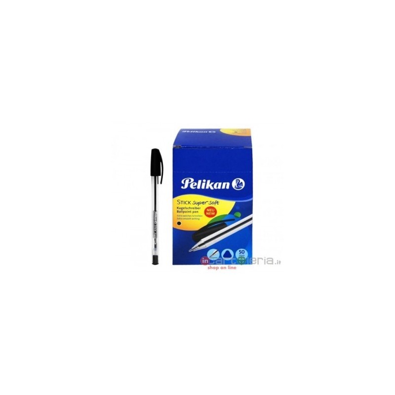 PENNE SFERA STICK NERO PELIKAN CONF.50PZ