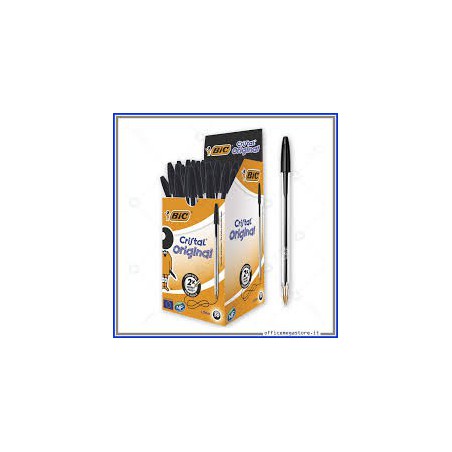 PENNE SFERA BIC CRISTAL NERO 50PZ