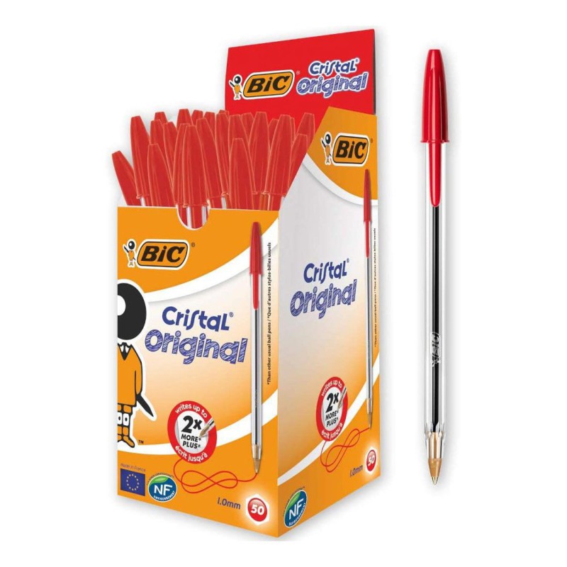 PENNE SFERA BIC CRISTAL ROSSO 50PZ